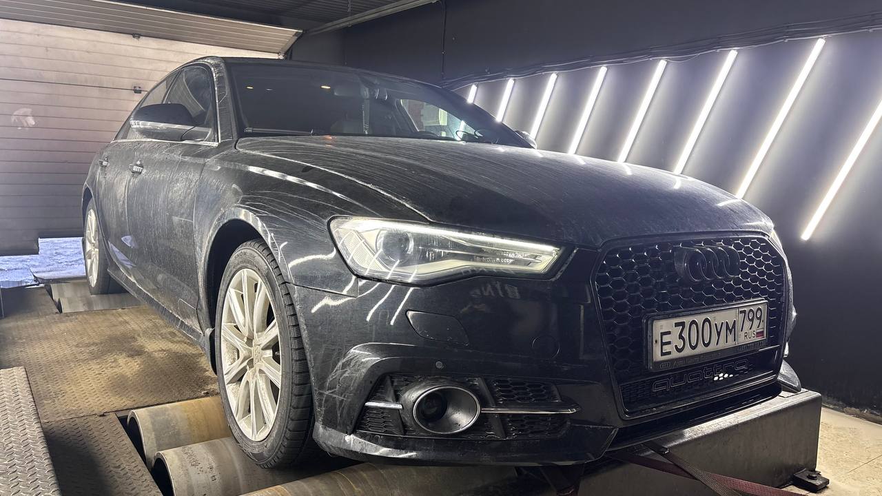 Audi A6 C7 на диностенде